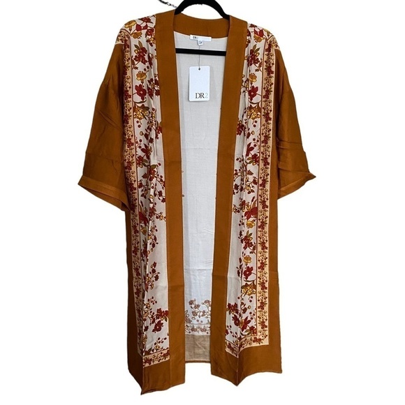 Daniel Rainn kimono xs s NWT Autumn floral open front‎ style NWT DR2 - Picture 1 of 4